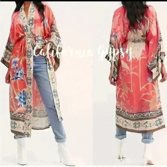 Restocking New Bohemian Floral Kimono Duster - Picture 4 of 12